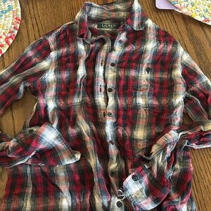 Lauren Ralph Lauren Plaid Long Sleeve Button Down